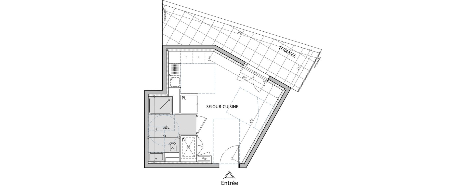 Appartement T1 de 26,00 m2 &agrave; Cap-D'Ail Centre