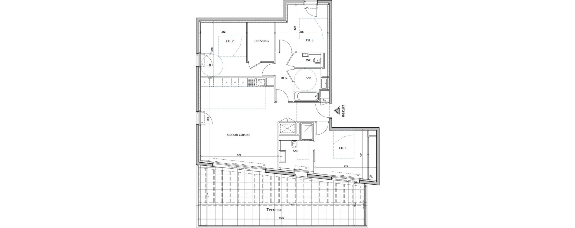 Appartement T4 de 93,72 m2 à Cap-D'Ail Centre