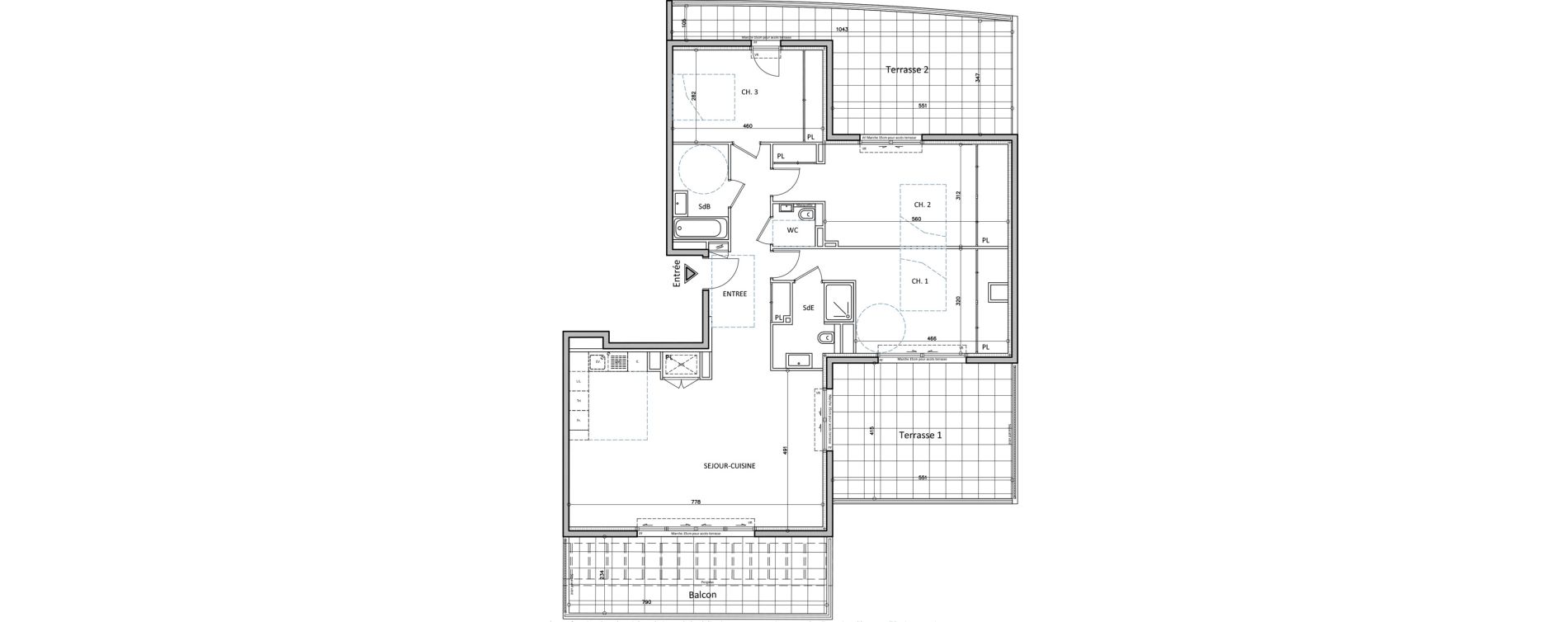 Appartement T4 de 112,21 m2 &agrave; Cap-D'Ail Centre