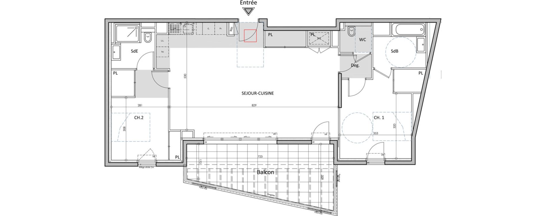 Appartement T3 de 87,22 m2 &agrave; Cap-D'Ail Centre