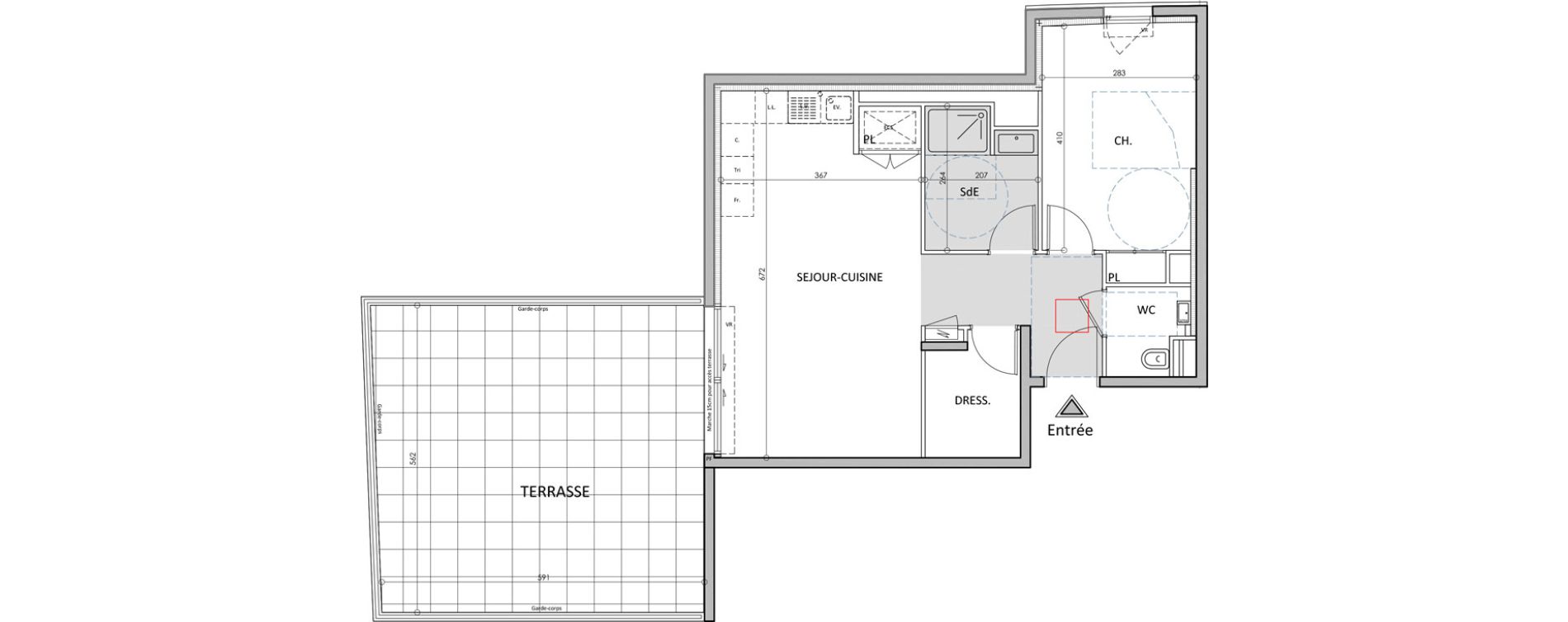 Appartement T3 de 53,18 m2 &agrave; Cap-D'Ail Centre