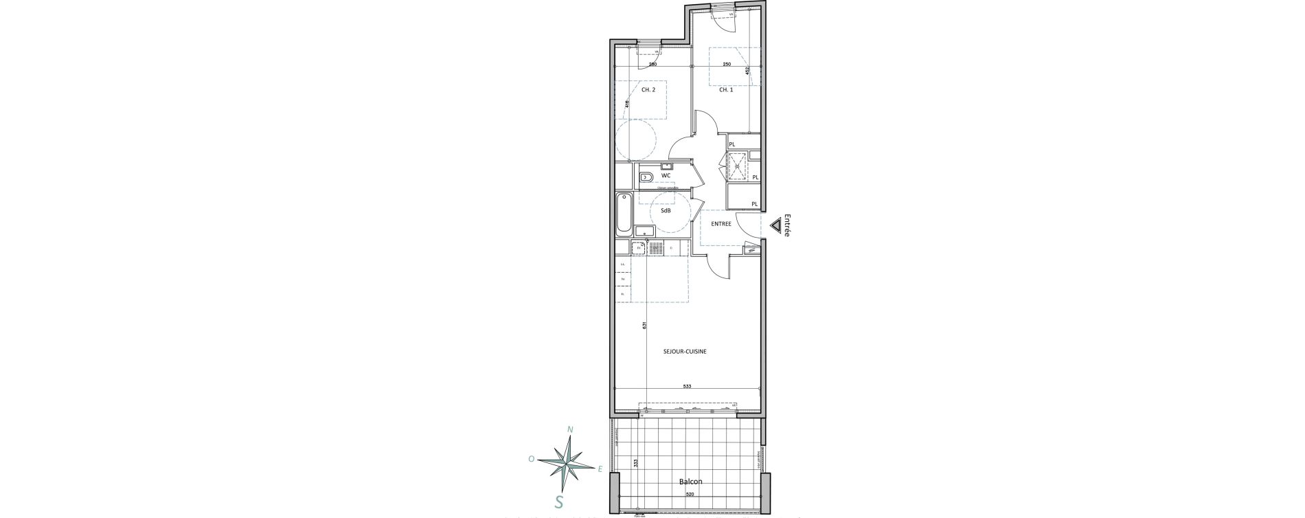 Appartement T3 de 71,50 m2 à Cap-D'Ail Centre