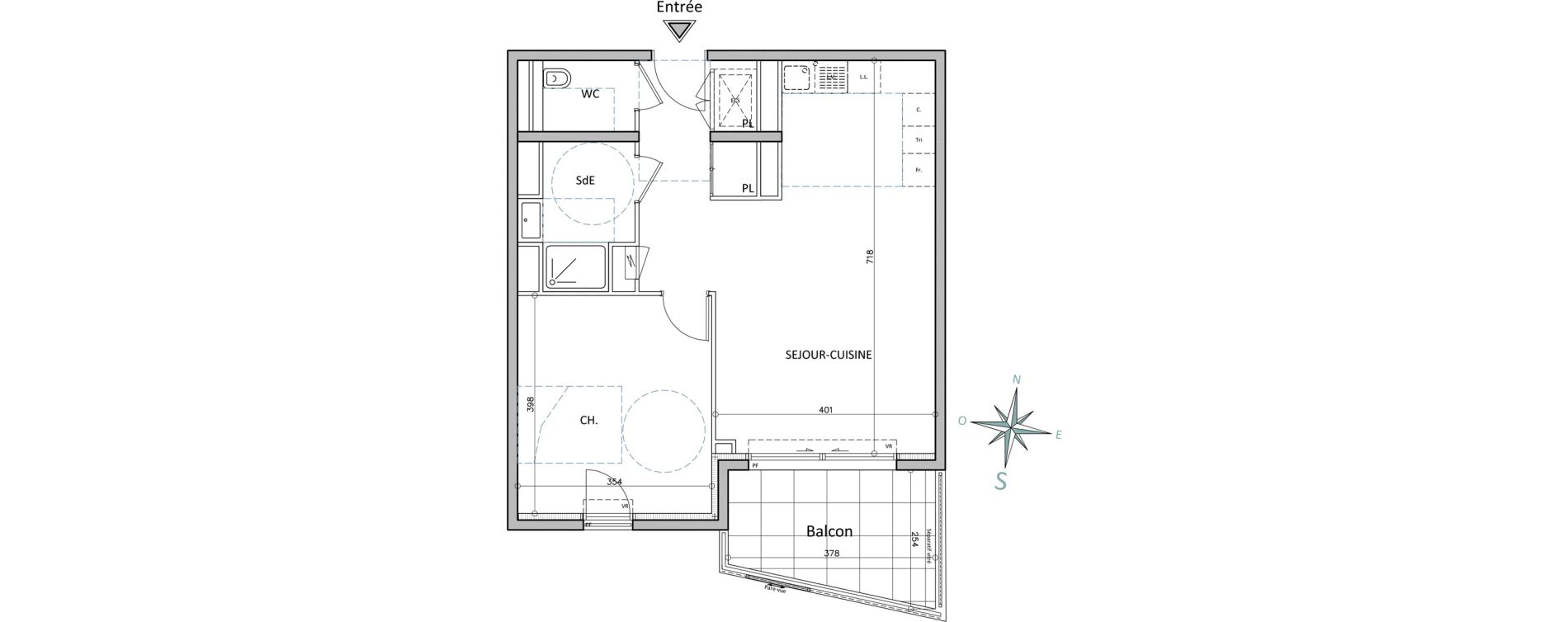 Appartement T2 de 54,10 m2 &agrave; Cap-D'Ail Centre