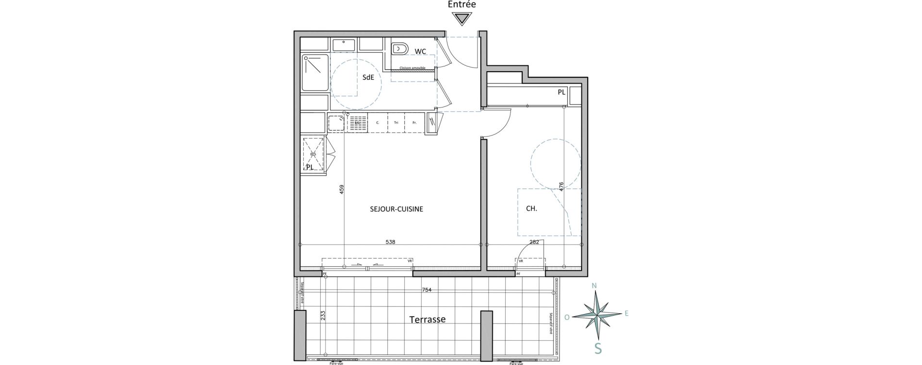Appartement T2 de 49,06 m2 &agrave; Cap-D'Ail Centre