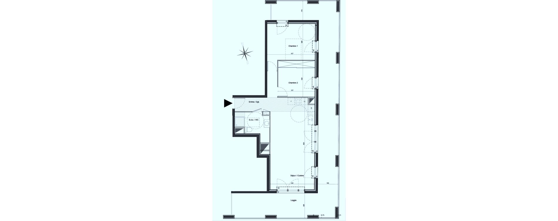 Appartement T3 de 69,60 m2 &agrave; Carros Centre