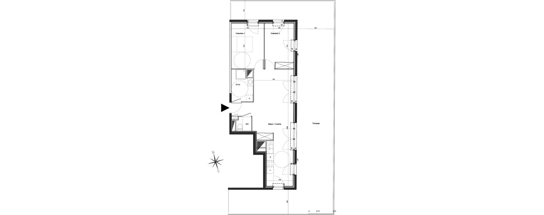 Appartement T3 de 65,90 m2 &agrave; Carros Centre