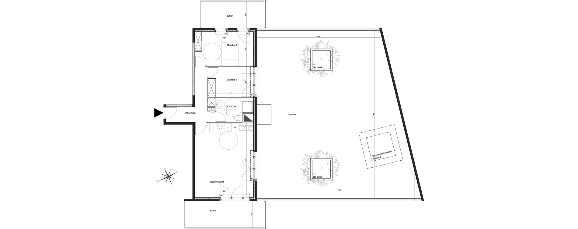 Appartement T3 de 66,70 m2 &agrave; Carros Centre