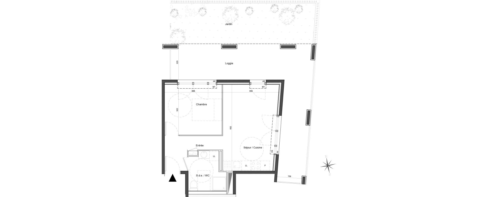 Appartement T2 de 41,20 m2 &agrave; Carros Centre