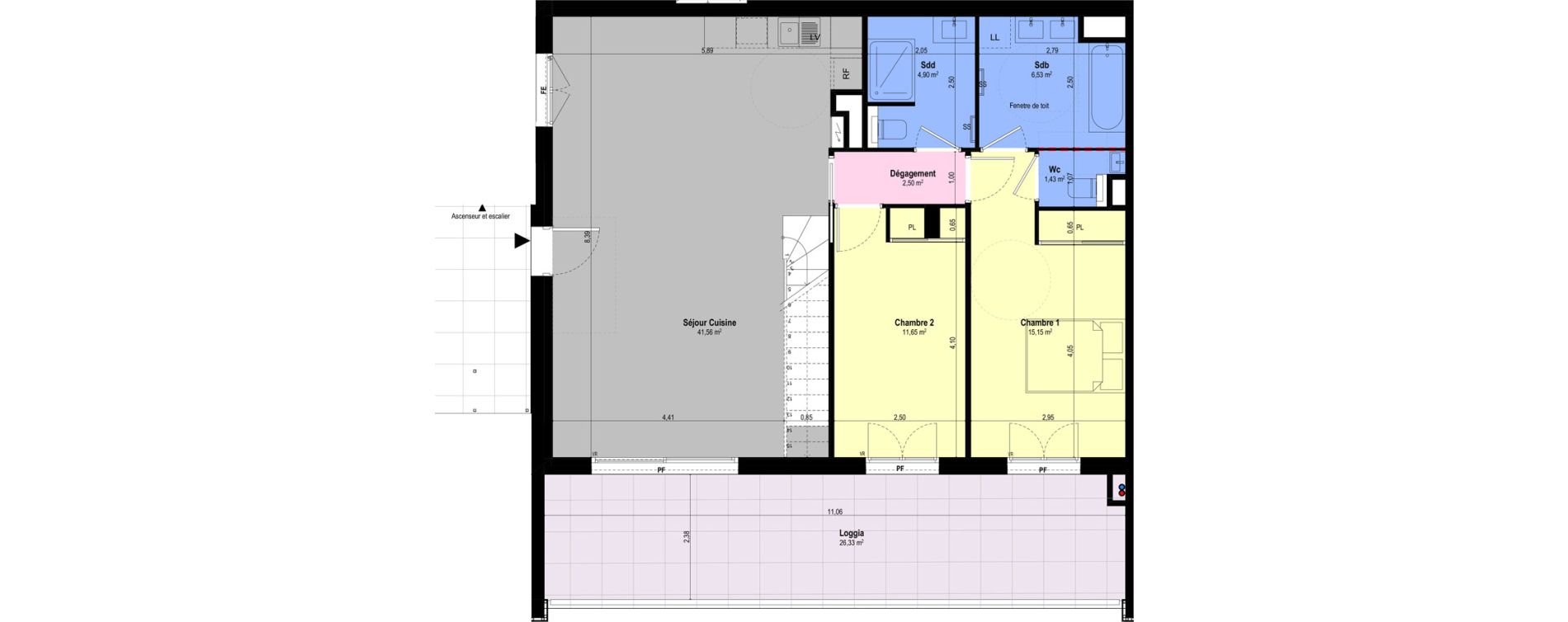 Appartement T4 de 111,06 m2 &agrave; Ch&acirc;teauneuf-Grasse Centre