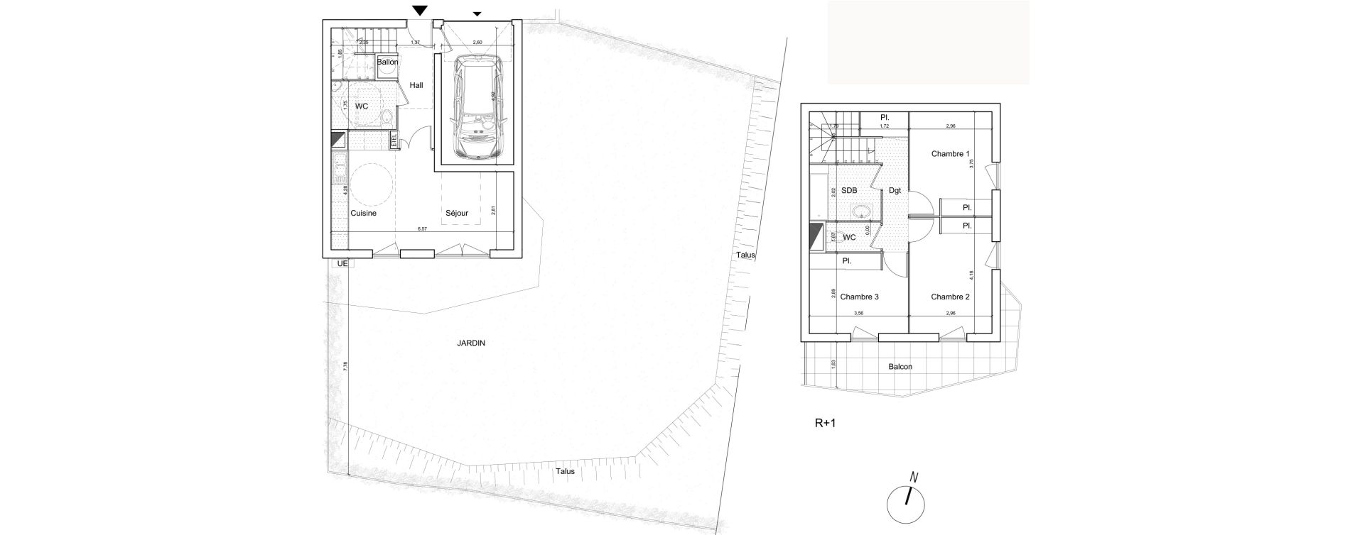 Appartement T4 de 79,10 m2 à Châteauneuf-Villevieille Centre