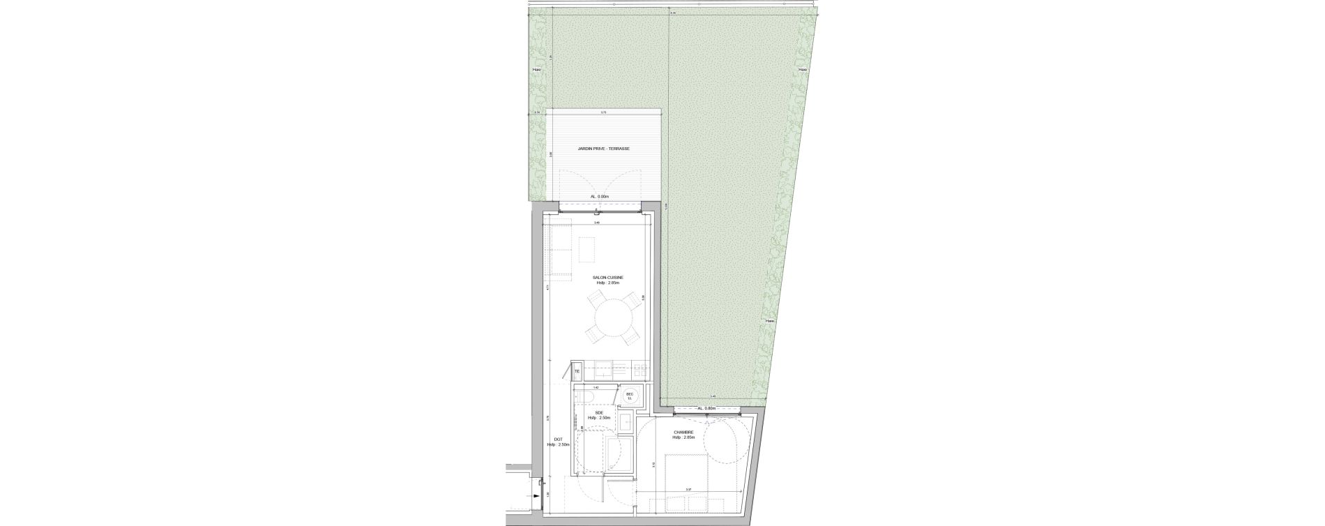 Appartement T2 de 41,49 m2 &agrave; Falicon Centre