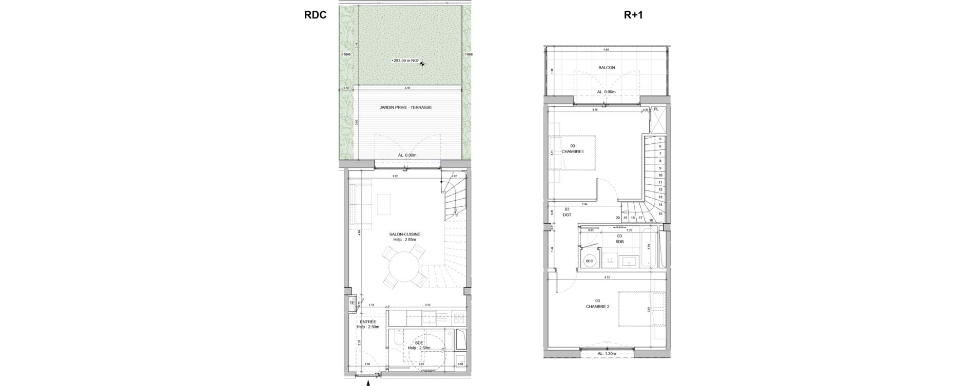 Appartement T3 de 73,50 m2 &agrave; Falicon Centre