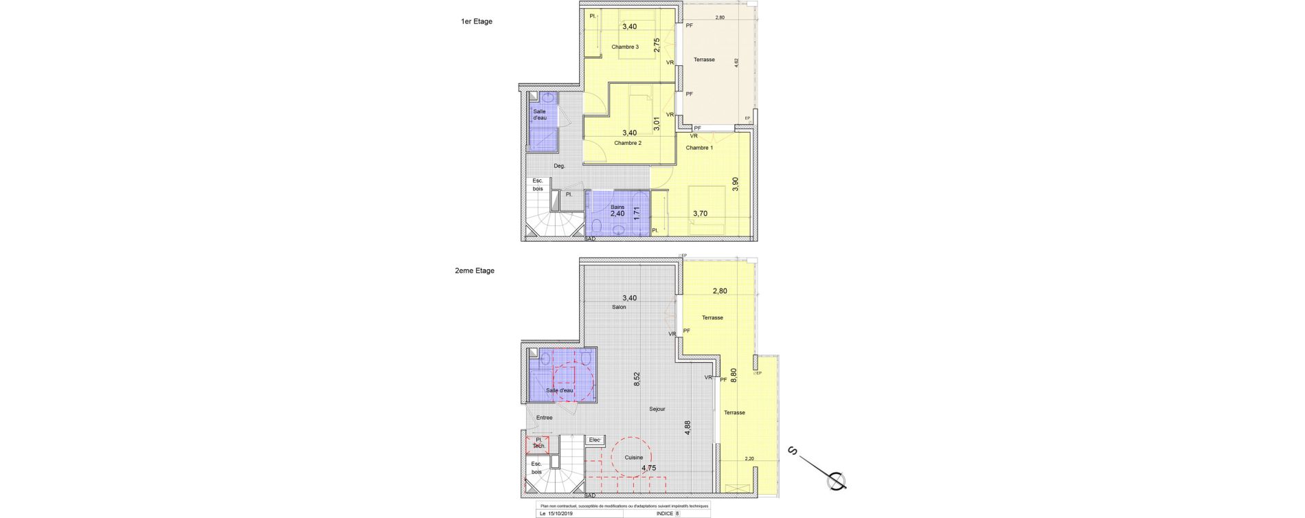 Appartement T4 de 89,28 m2 &agrave; Golfe-Juan Centre