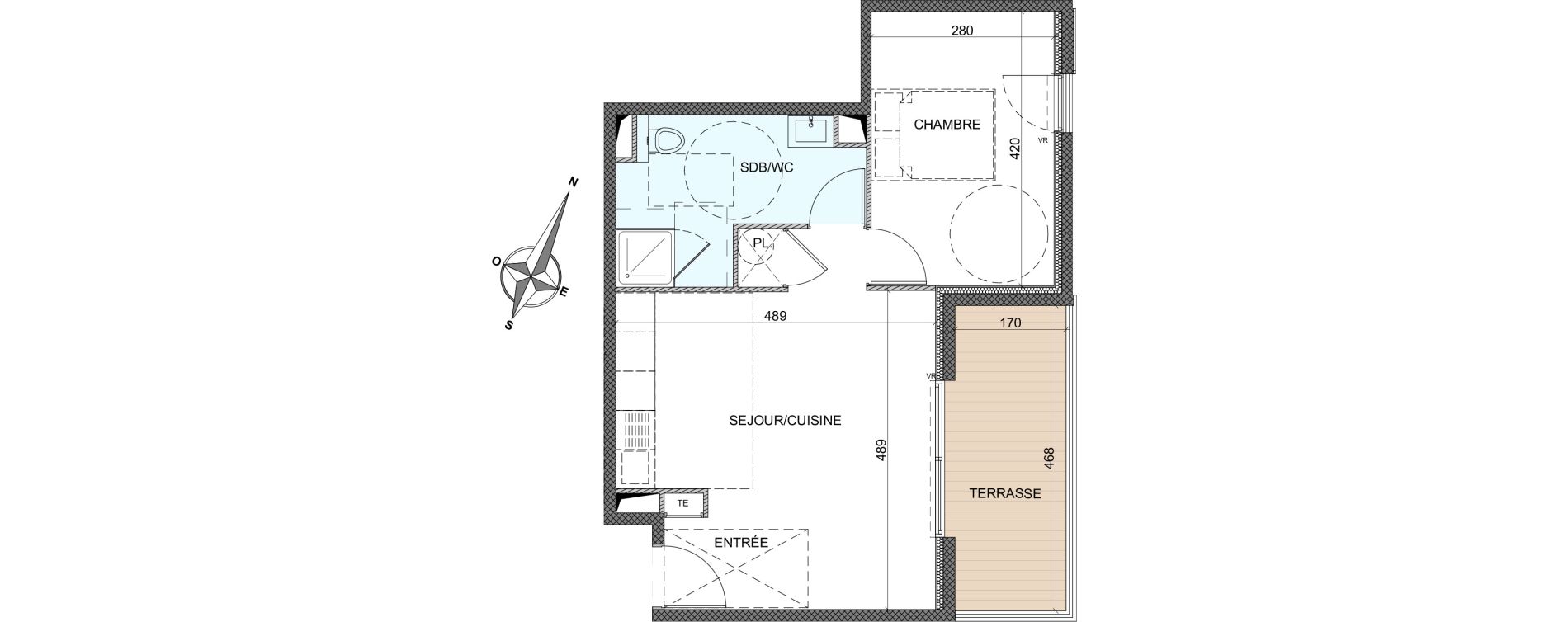 Appartement T2 de 43,45 m2 &agrave; Golfe-Juan Centre