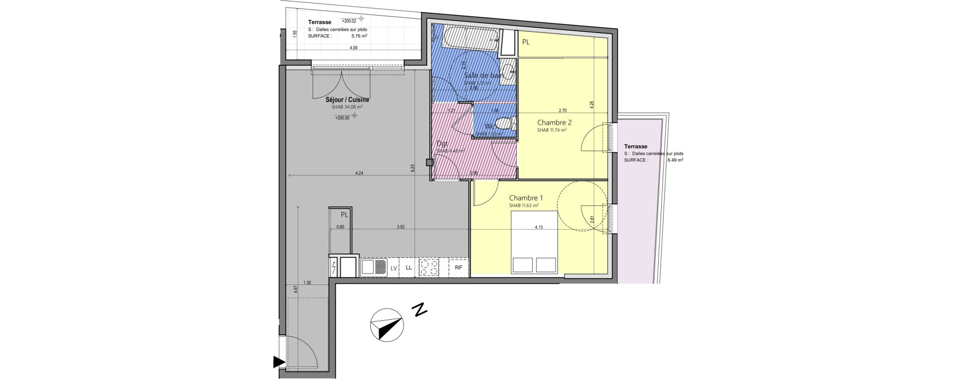 Appartement T3 de 68,52 m2 à Grasse Centre