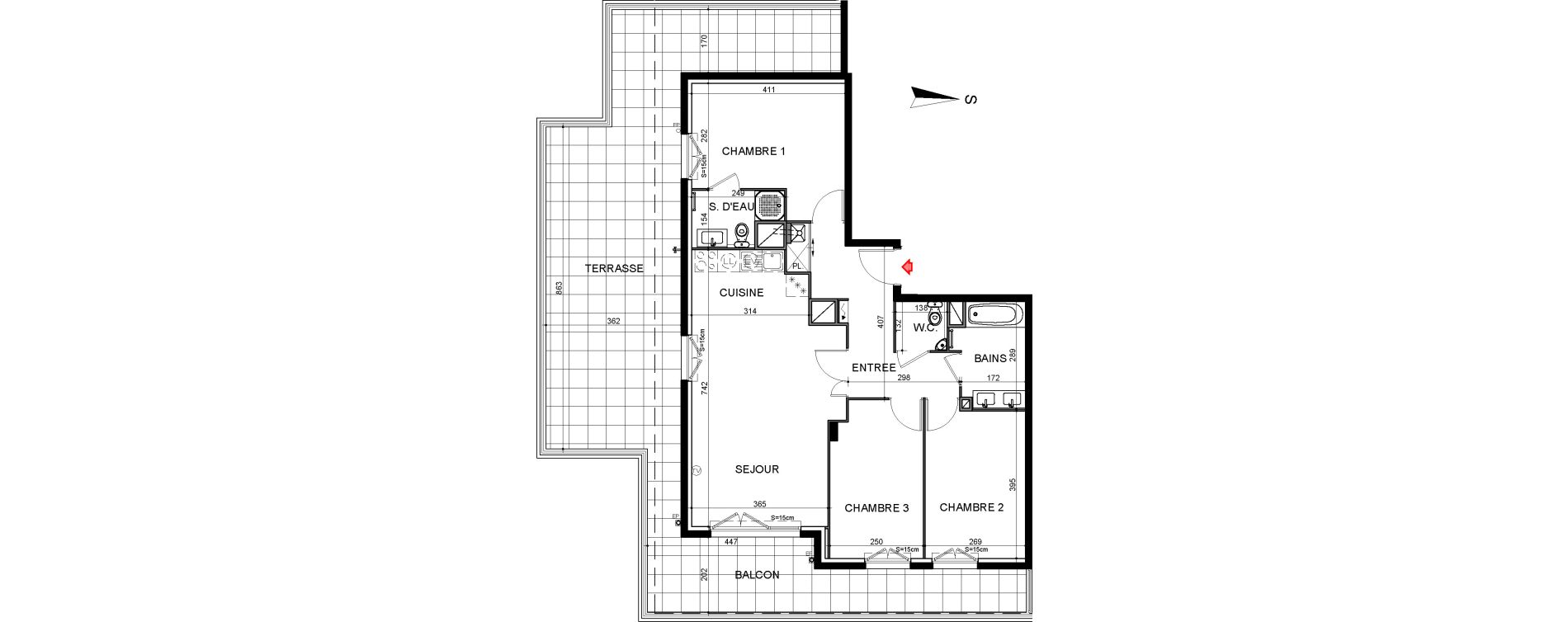 Appartement T4 de 80,94 m2 &agrave; Grasse Centre