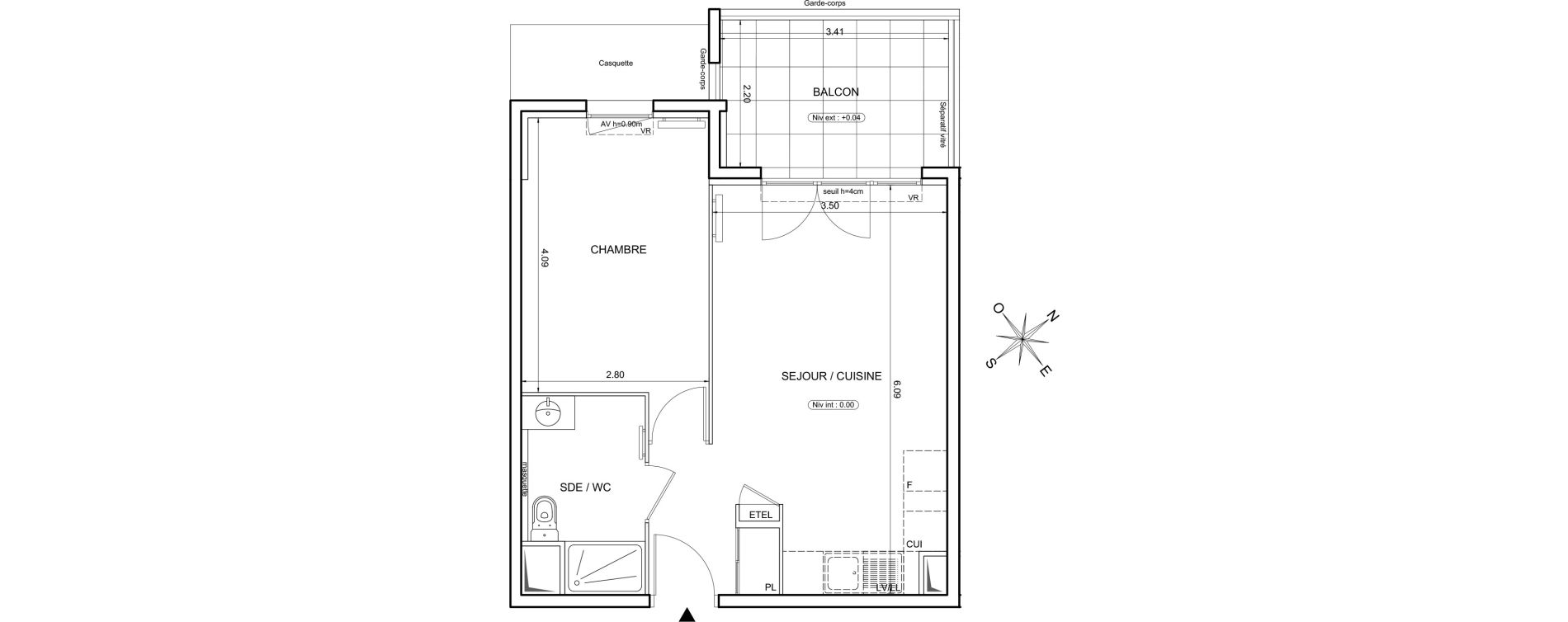 Appartement T2 de 39,88 m2 &agrave; Grasse Petit paris