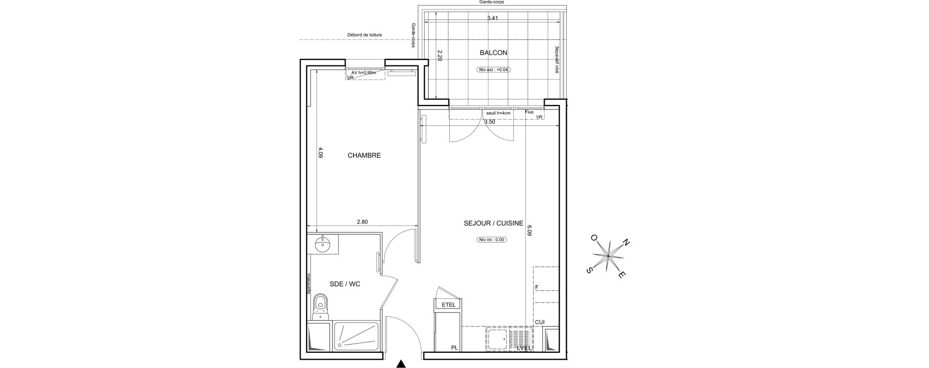 Appartement T2 de 39,88 m2 &agrave; Grasse Petit paris