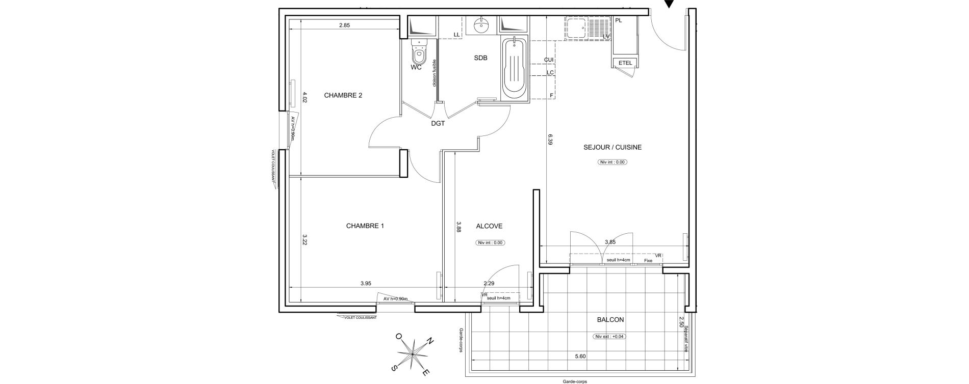 Appartement T3 de 69,02 m2 &agrave; Grasse Petit paris