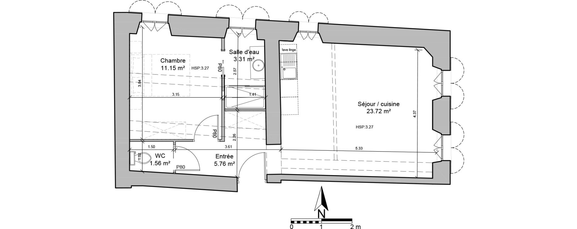 Appartement T2 de 45,50 m2 &agrave; Grasse Saint-jacques nord