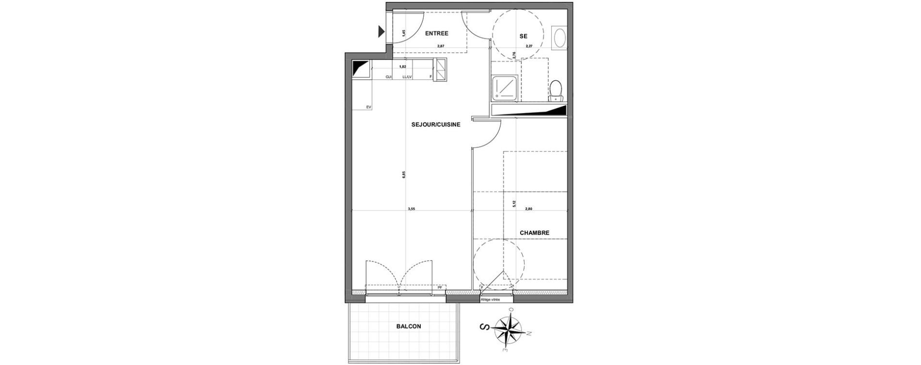 Appartement T2 de 49,15 m2 &agrave; Grasse Centre