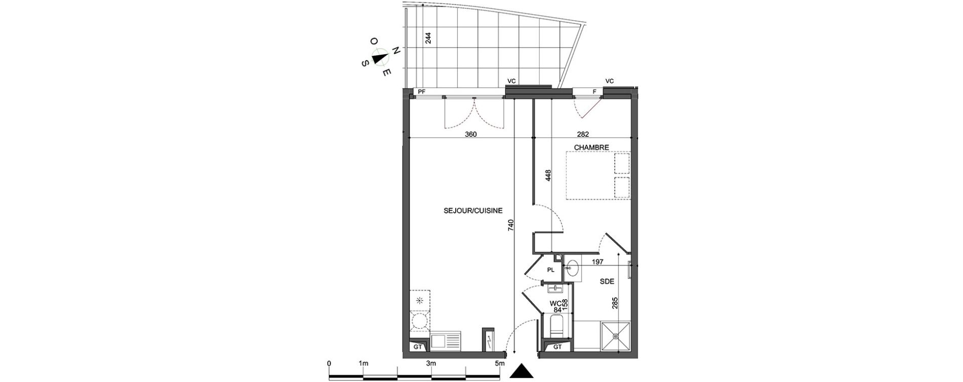 Appartement T2 de 46,44 m2 &agrave; Mandelieu-La-Napoule Centre