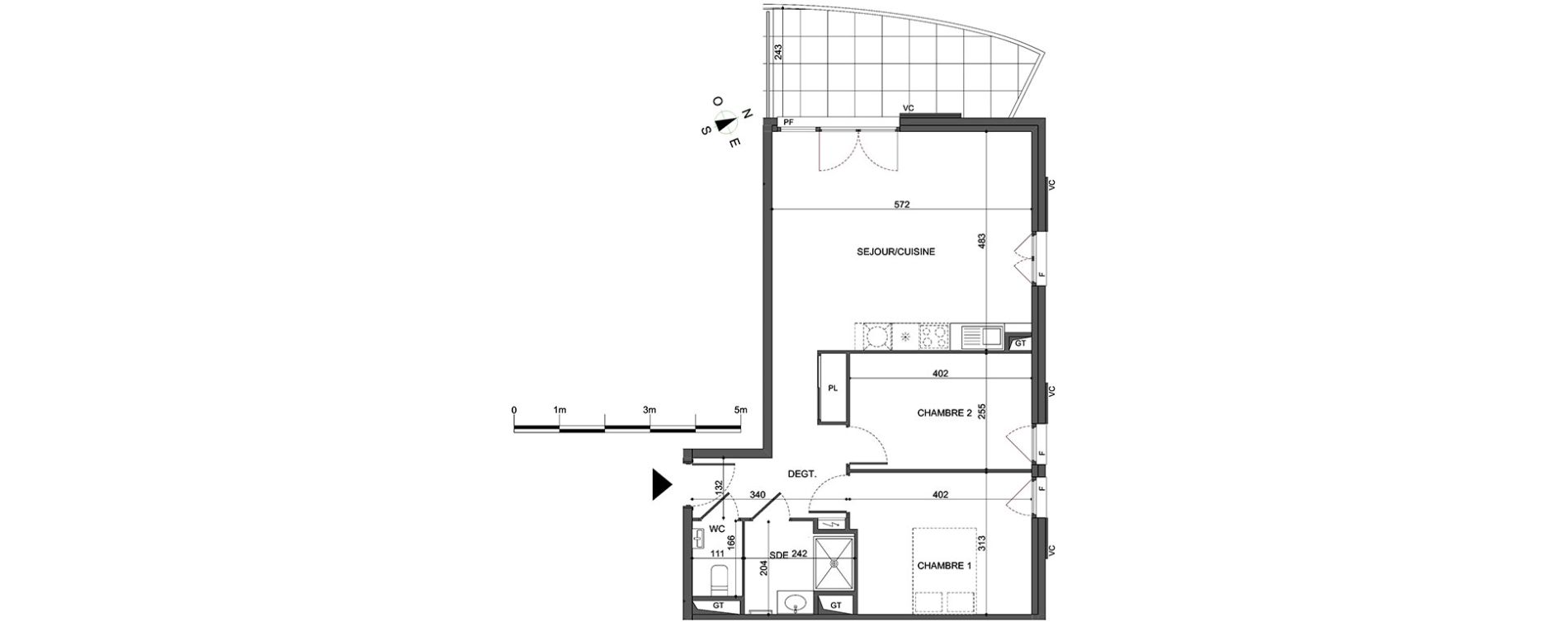 Appartement T3 de 64,42 m2 &agrave; Mandelieu-La-Napoule Centre