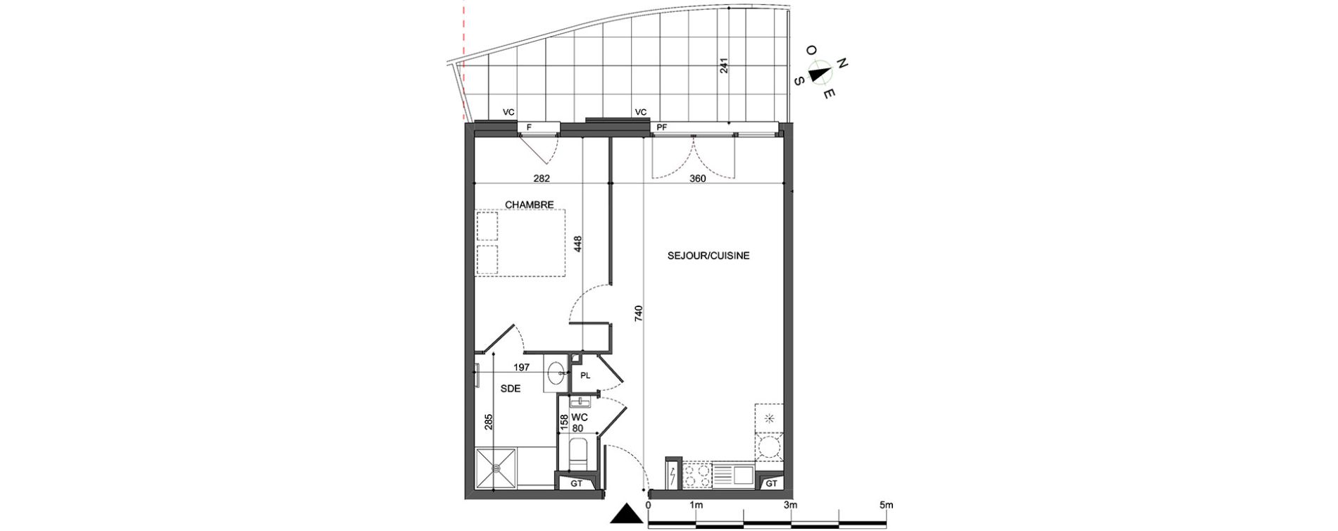 Appartement T2 de 46,45 m2 &agrave; Mandelieu-La-Napoule Centre