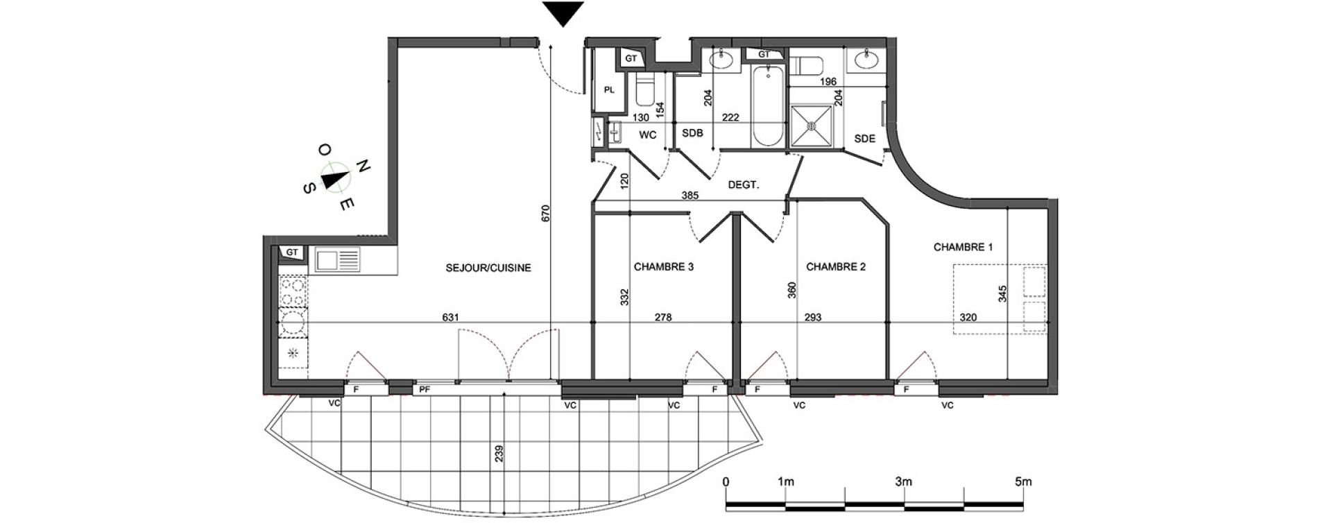 Appartement T4 de 80,59 m2 &agrave; Mandelieu-La-Napoule Centre