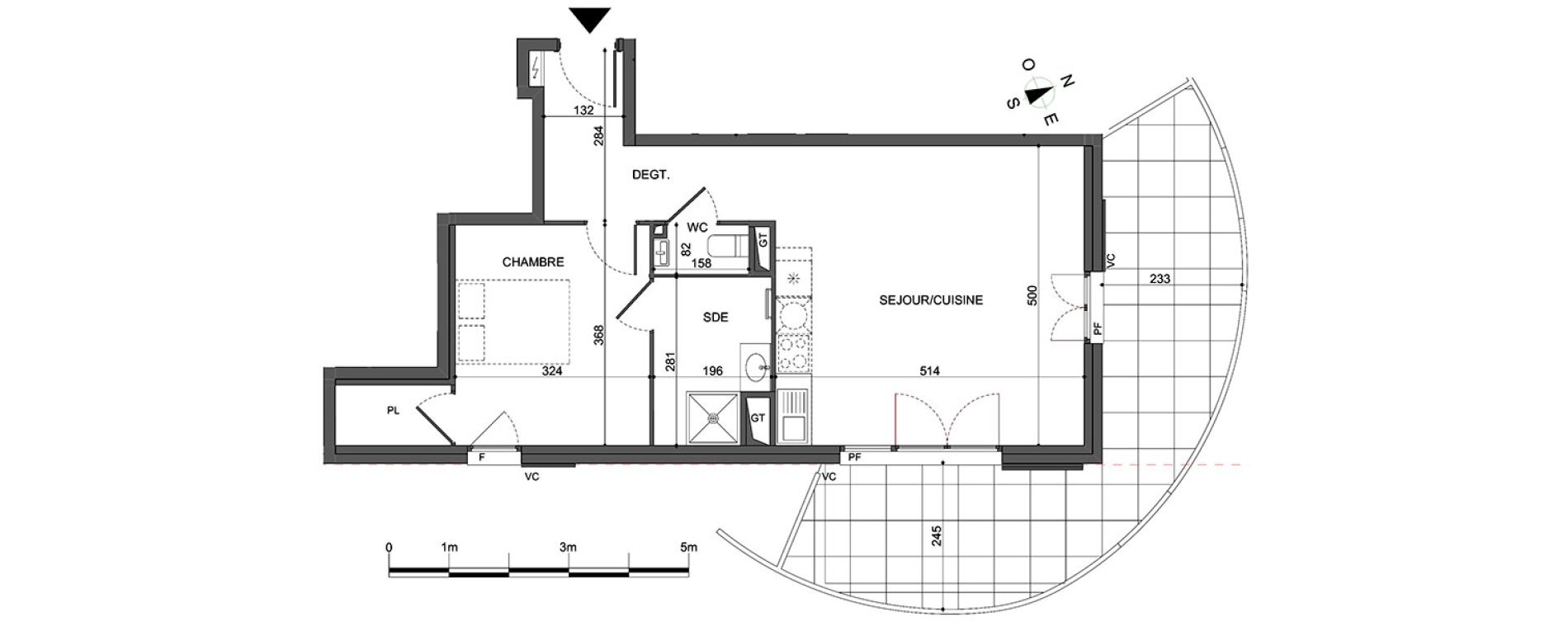 Appartement T2 de 53,02 m2 &agrave; Mandelieu-La-Napoule Centre