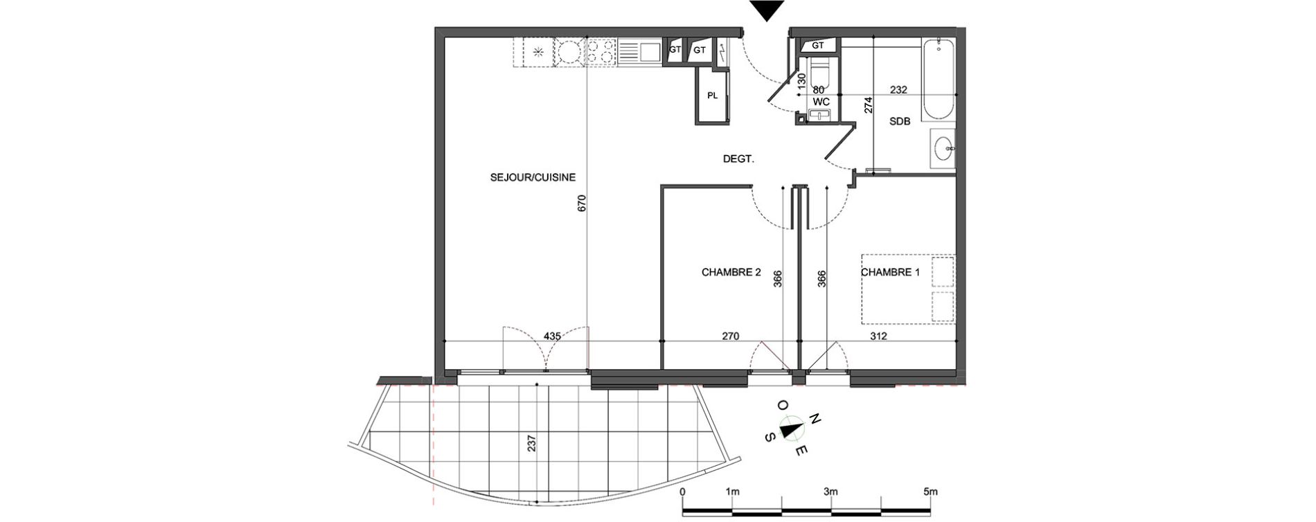 Appartement T3 de 66,44 m2 &agrave; Mandelieu-La-Napoule Centre