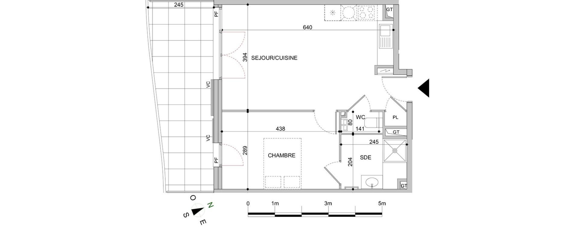 Appartement T2 de 44,44 m2 &agrave; Mandelieu-La-Napoule Centre