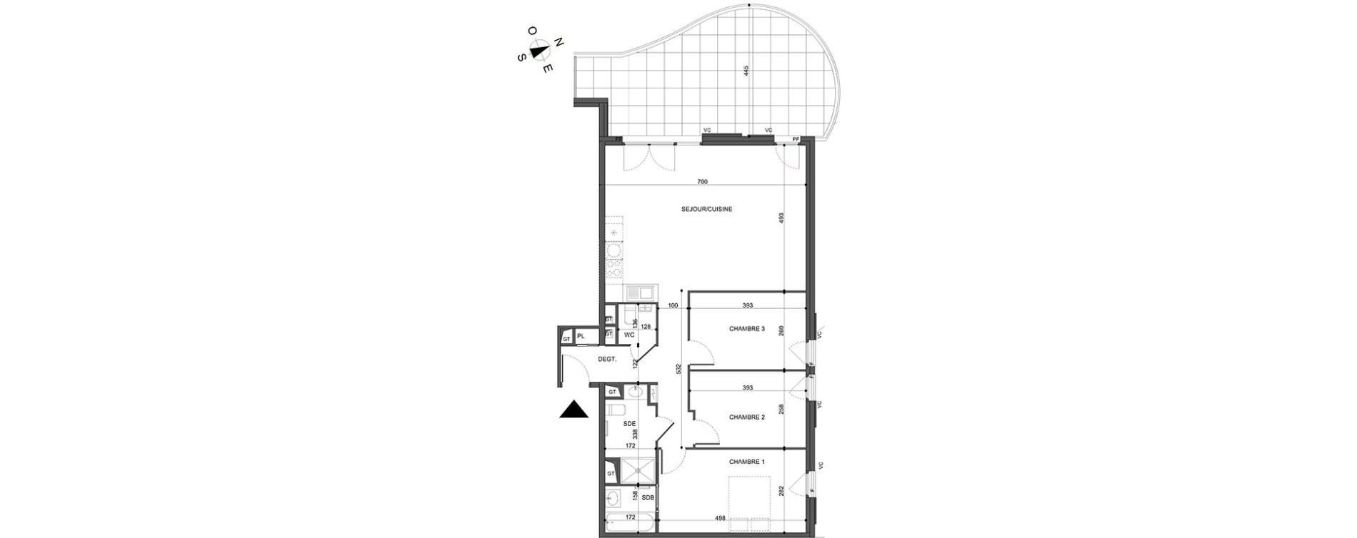 Appartement T4 de 88,15 m2 &agrave; Mandelieu-La-Napoule Centre