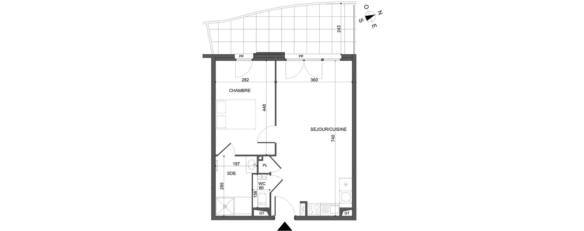 Appartement T2 de 46,45 m2 &agrave; Mandelieu-La-Napoule Centre