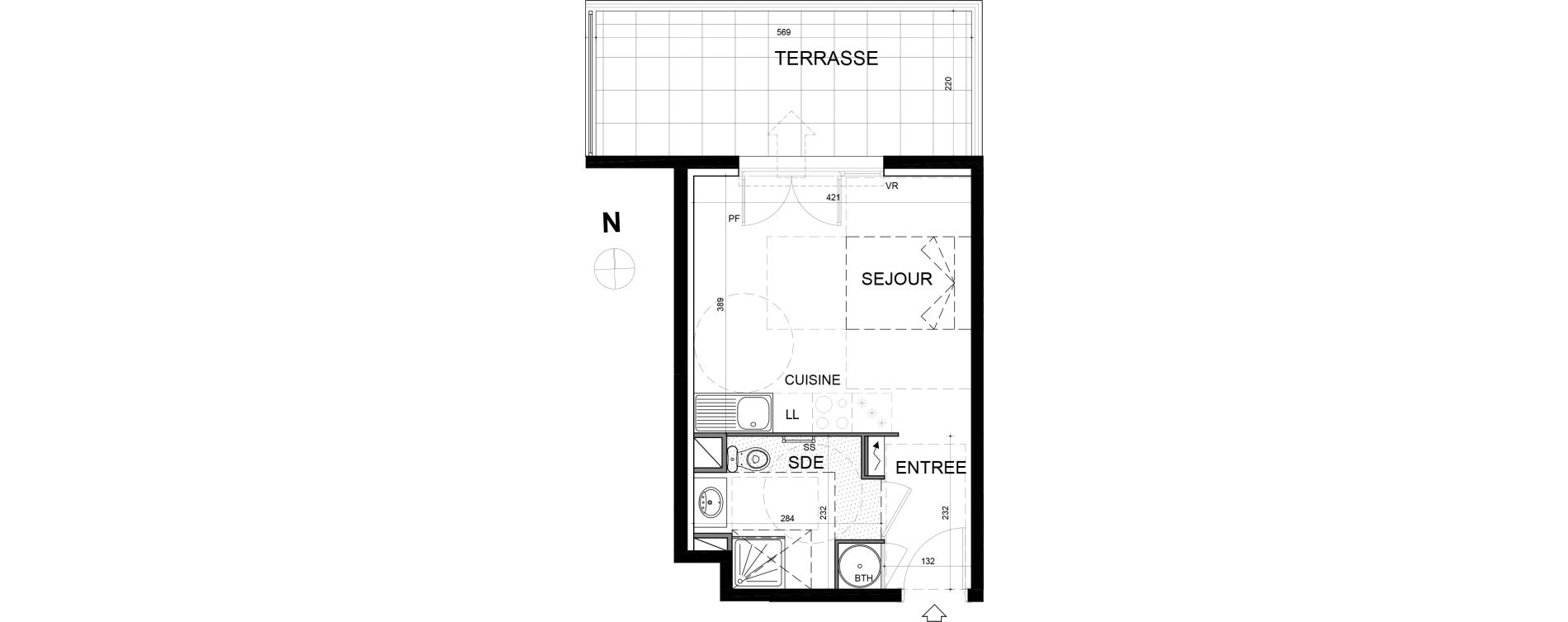 Appartement T1 de 25,09 m2 &agrave; Mandelieu-La-Napoule Centre