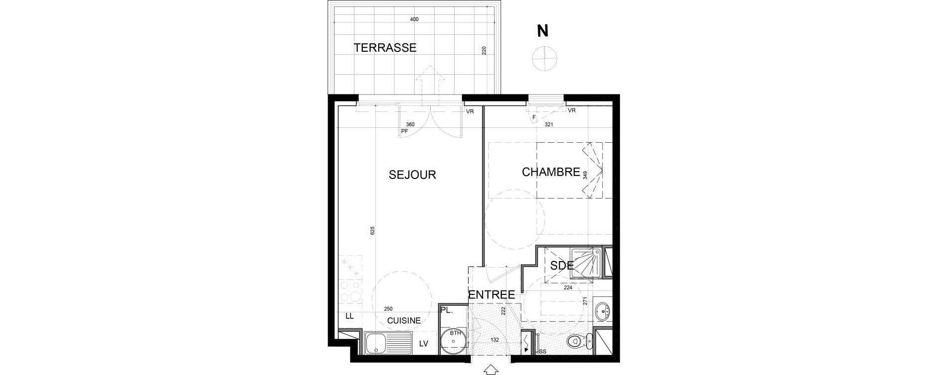 Appartement T2 de 41,11 m2 &agrave; Mandelieu-La-Napoule Centre