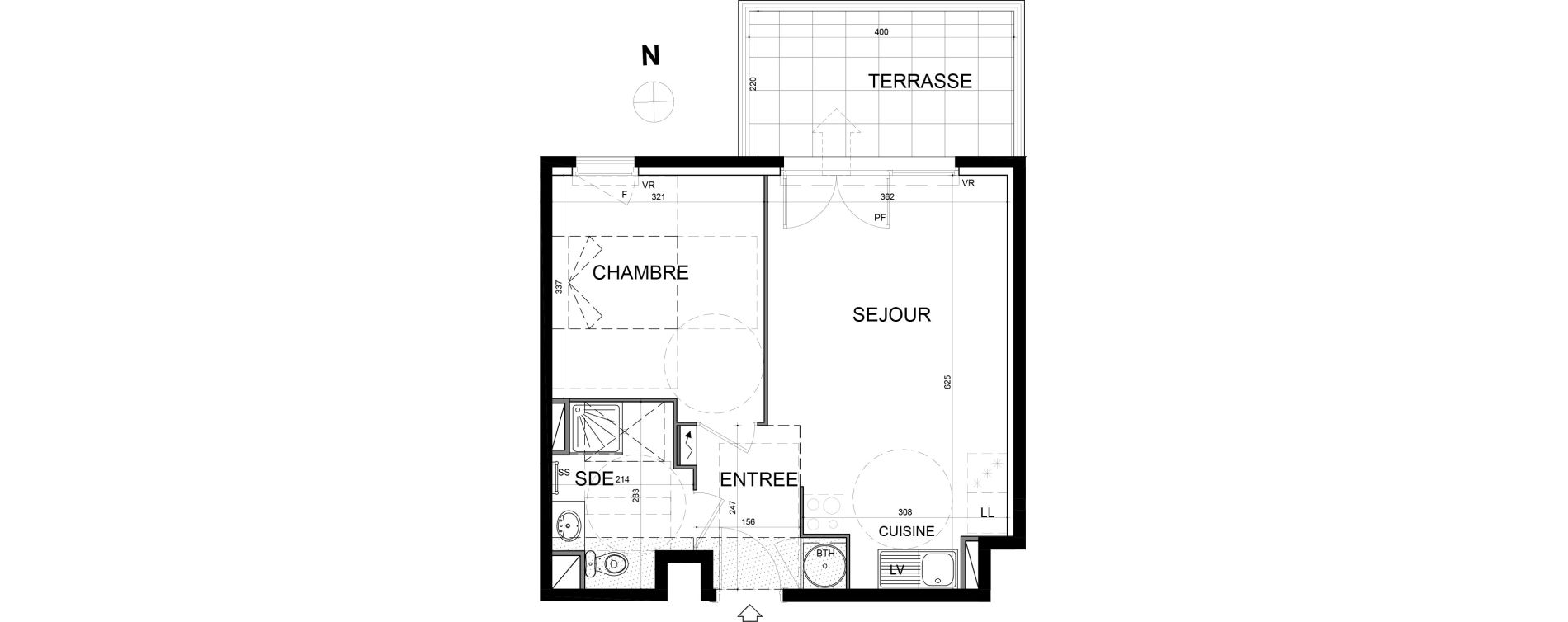Appartement T2 de 40,67 m2 &agrave; Mandelieu-La-Napoule Centre