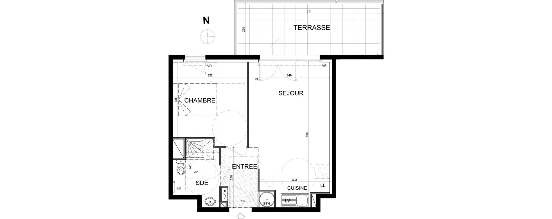 Appartement T2 de 39,73 m2 &agrave; Mandelieu-La-Napoule Centre