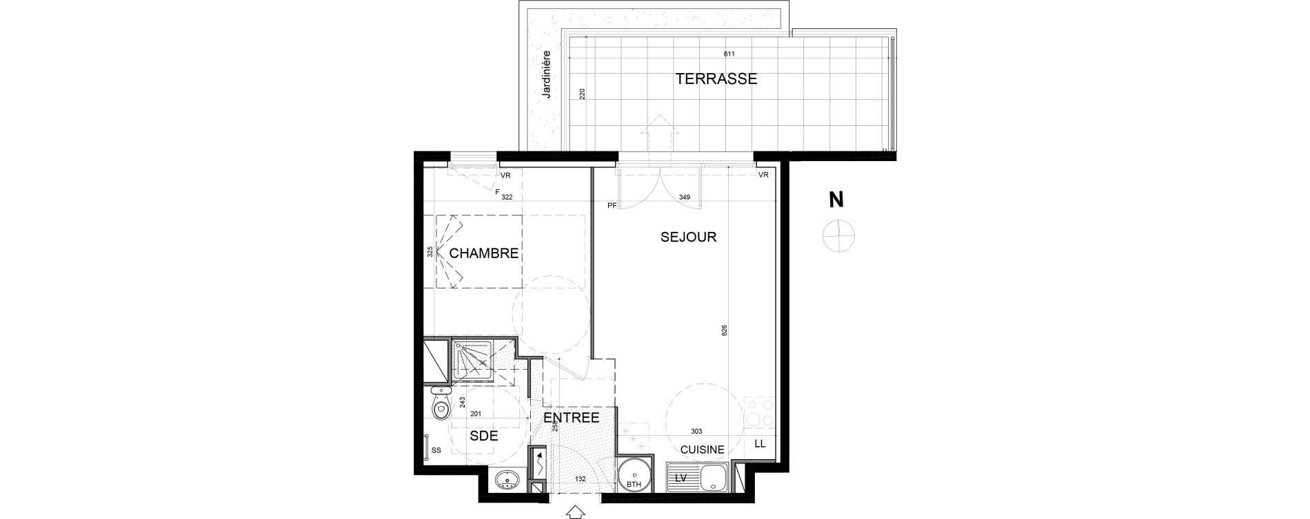 Appartement T2 de 39,73 m2 &agrave; Mandelieu-La-Napoule Centre