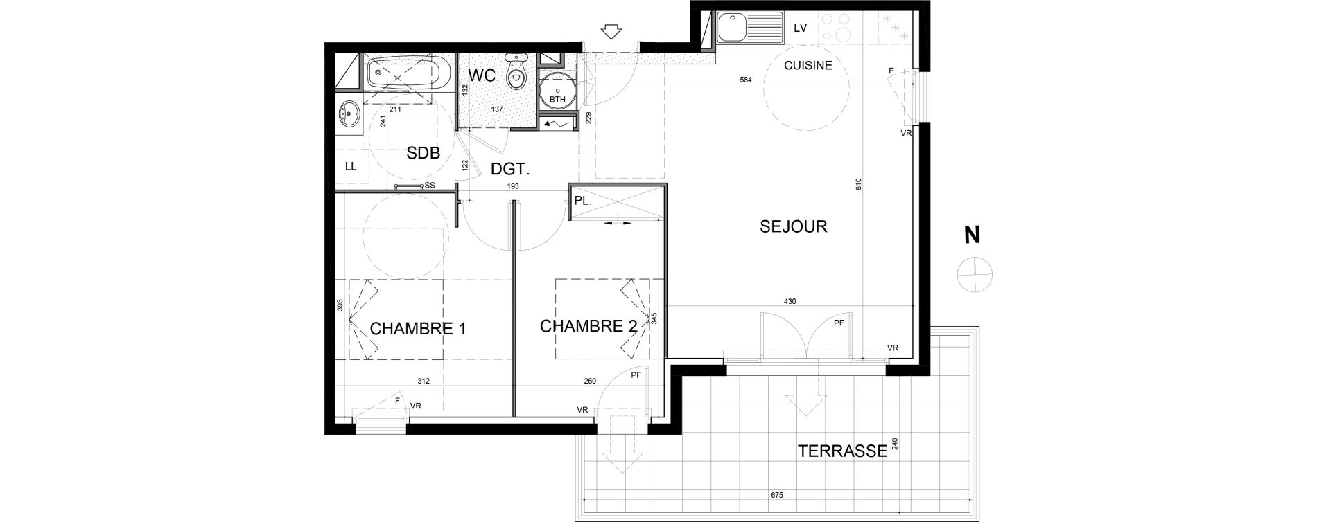 Appartement T3 de 61,08 m2 &agrave; Mandelieu-La-Napoule Centre