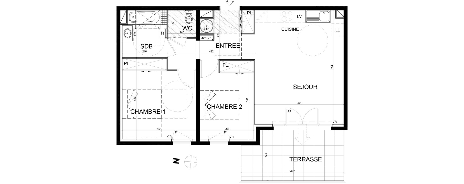 Appartement T3 de 61,45 m2 &agrave; Mandelieu-La-Napoule Centre