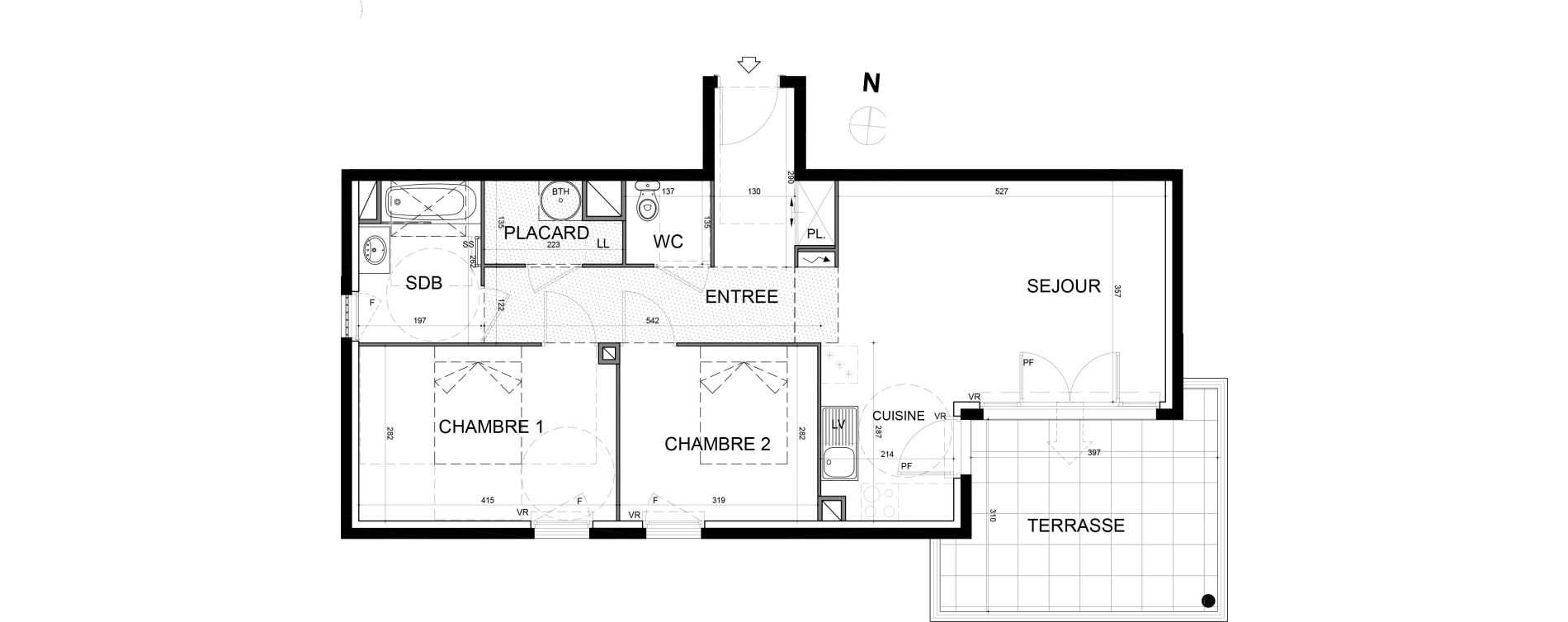 Appartement T3 de 64,40 m2 &agrave; Mandelieu-La-Napoule Centre