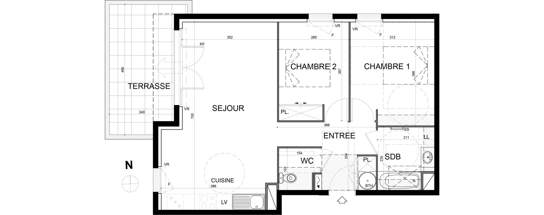 Appartement T3 de 61,31 m2 &agrave; Mandelieu-La-Napoule Centre