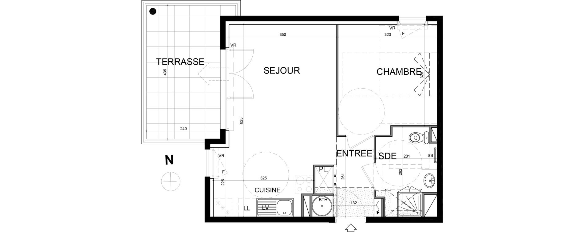 Appartement T2 de 41,89 m2 &agrave; Mandelieu-La-Napoule Centre