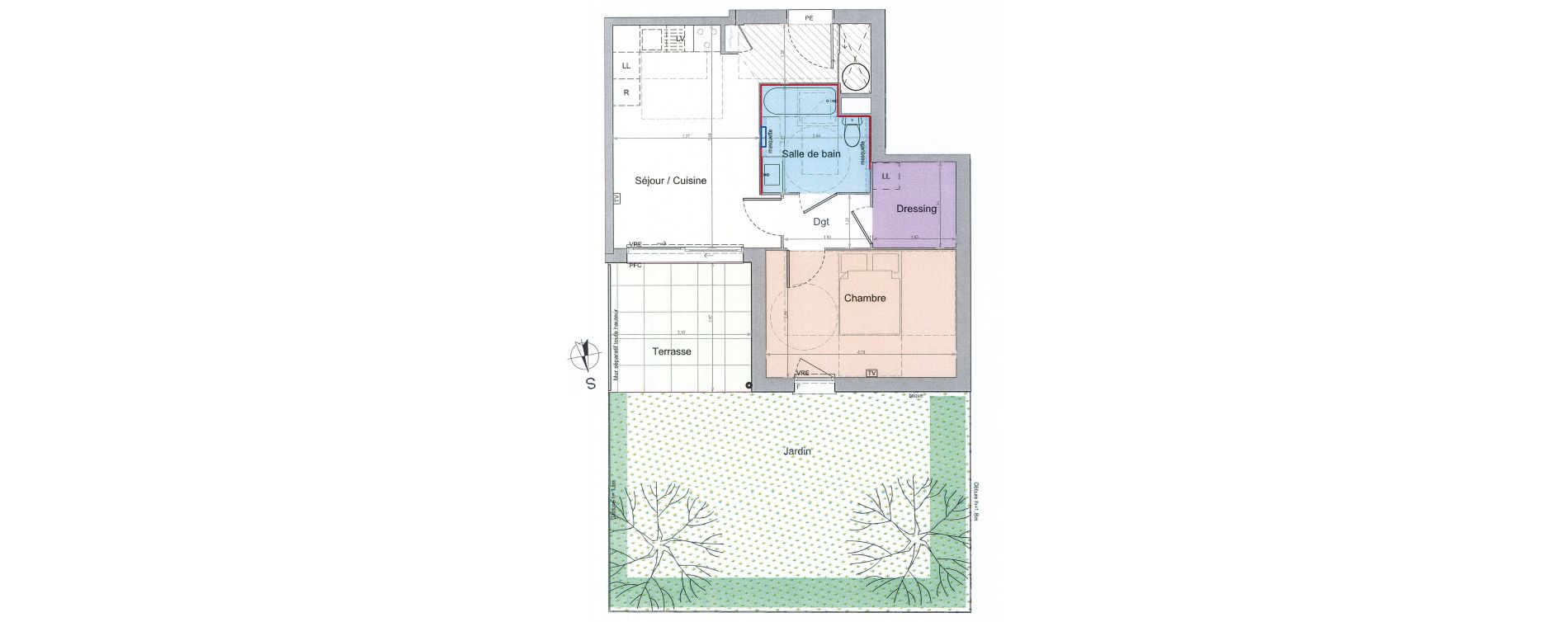 Appartement T2 de 43,54 m2 &agrave; Mandelieu-La-Napoule Centre