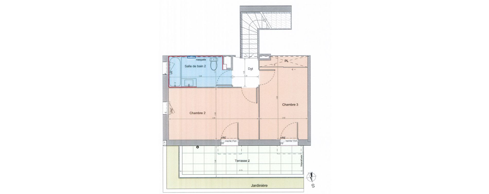 Duplex T4 de 96,37 m2 &agrave; Mandelieu-La-Napoule Centre