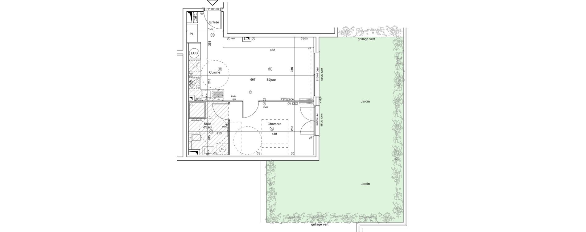 Appartement T2 de 42,90 m2 &agrave; Menton Ciappes - fossan