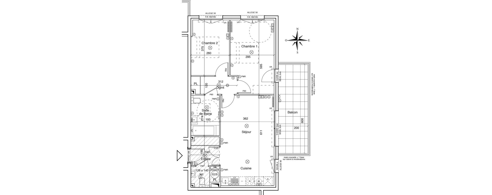 Appartement T3 de 60,60 m2 &agrave; Menton Ciappes - fossan