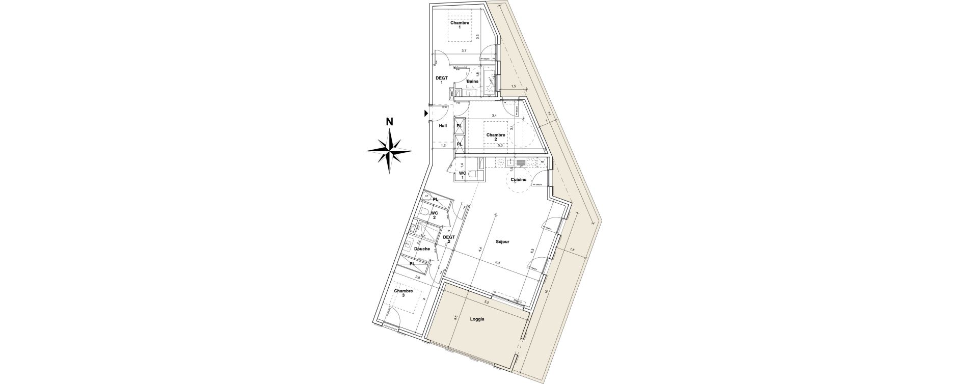 Appartement T4 de 105,10 m2 &agrave; Menton Haut borrigo