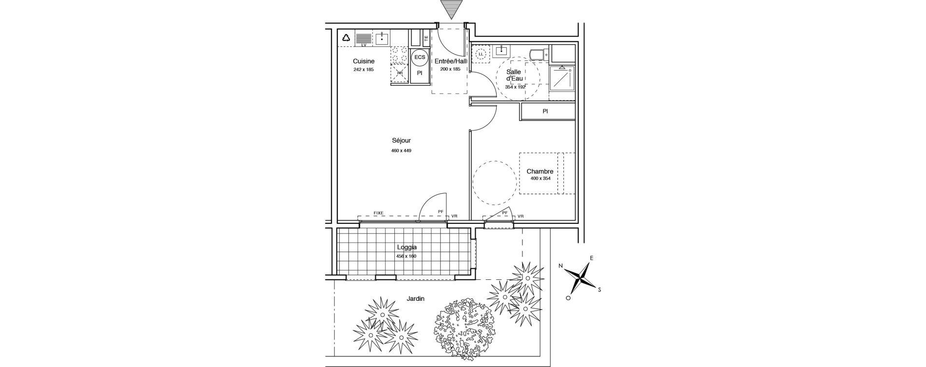Appartement T2 de 49,20 m2 &agrave; Menton Riviera